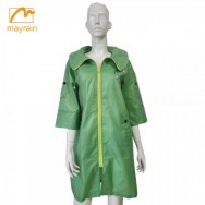 Ladies Green Polyester Wind Coat 