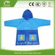 Blue PVC kid's raincoat 