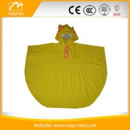 Yellow PVC  kid's poncho 