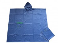 S163 blue pvc poncho