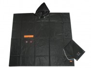 S164 black pvc poncho