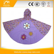 PVC  kid's poncho with Printing